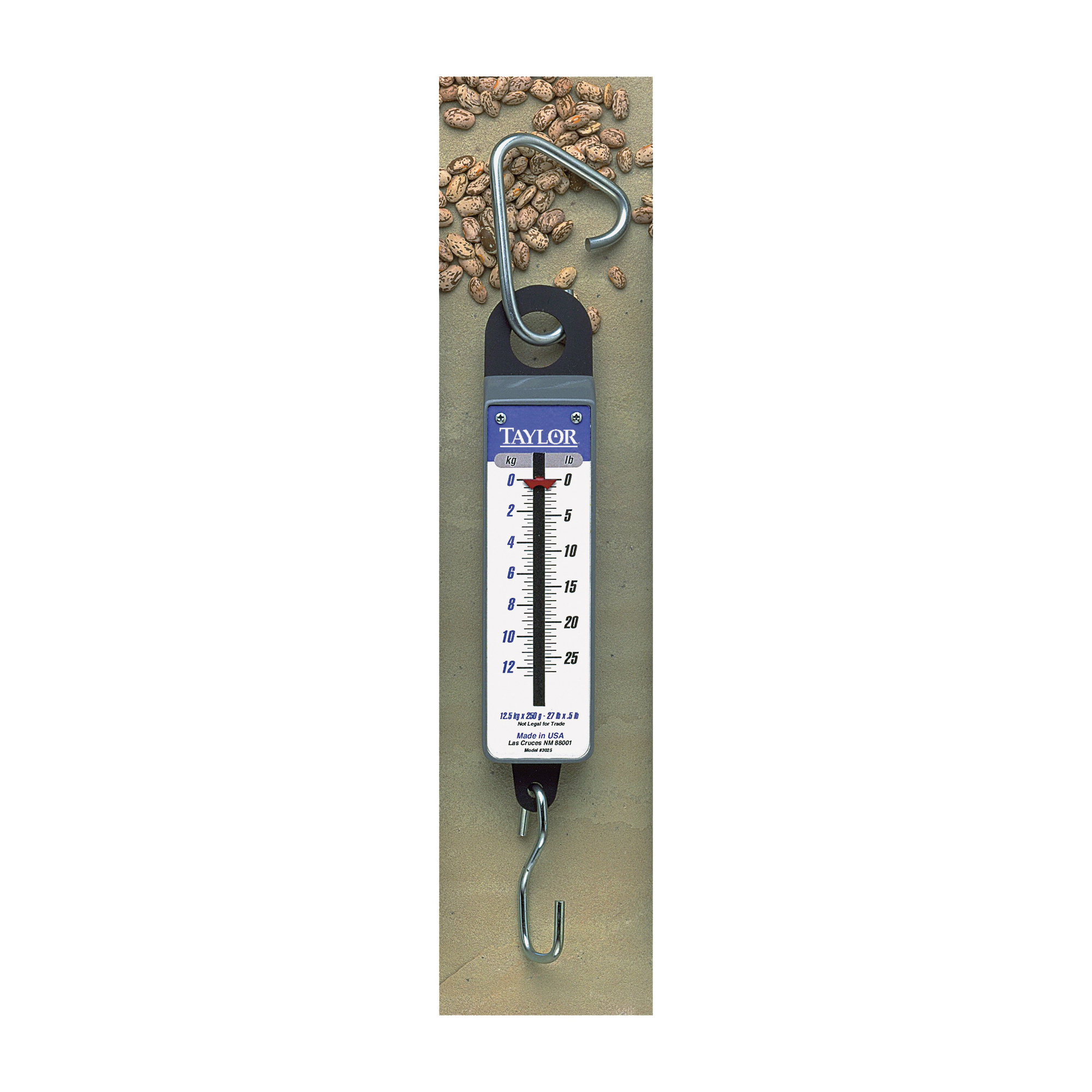 Taylor 3070 Hanging Scale, 70 lb Capacity, Analog Display, Steel Housing Material, lb - 1