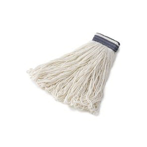 FGE43800 WH00 Wet Mop Head, 24 oz Capacity, Rayon, Blue/White