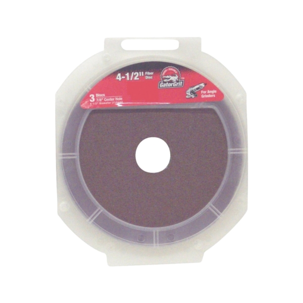 3072 Fiber Disc, 4-1/2 in Dia, 50 Grit, Coarse, Aluminum Oxide Abrasive, Fiber Backing