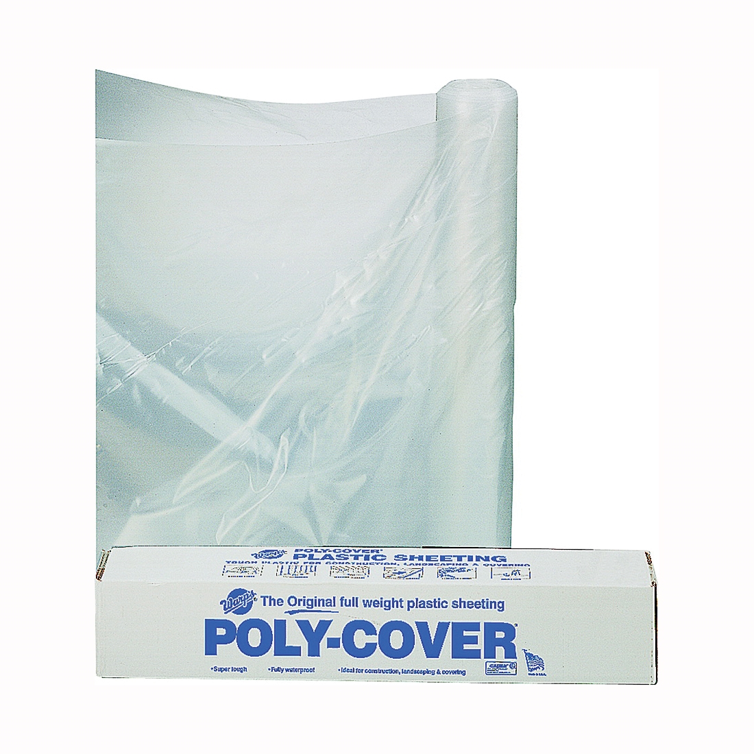 4X28-C Poly Film, 100 ft L, 28 ft W, Clear