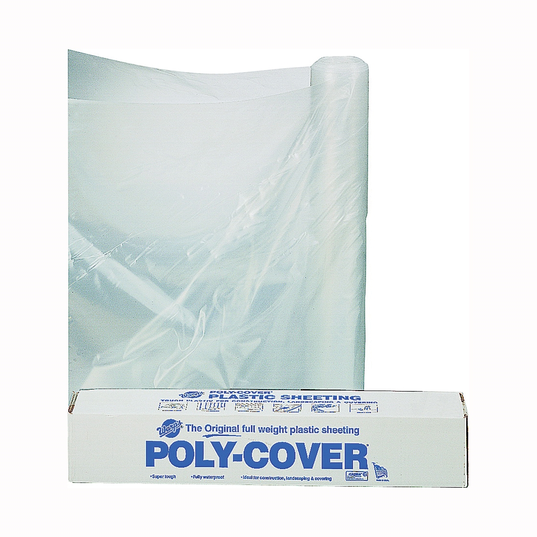 6X28-C Poly Film, 100 ft L, 28 ft W, Clear