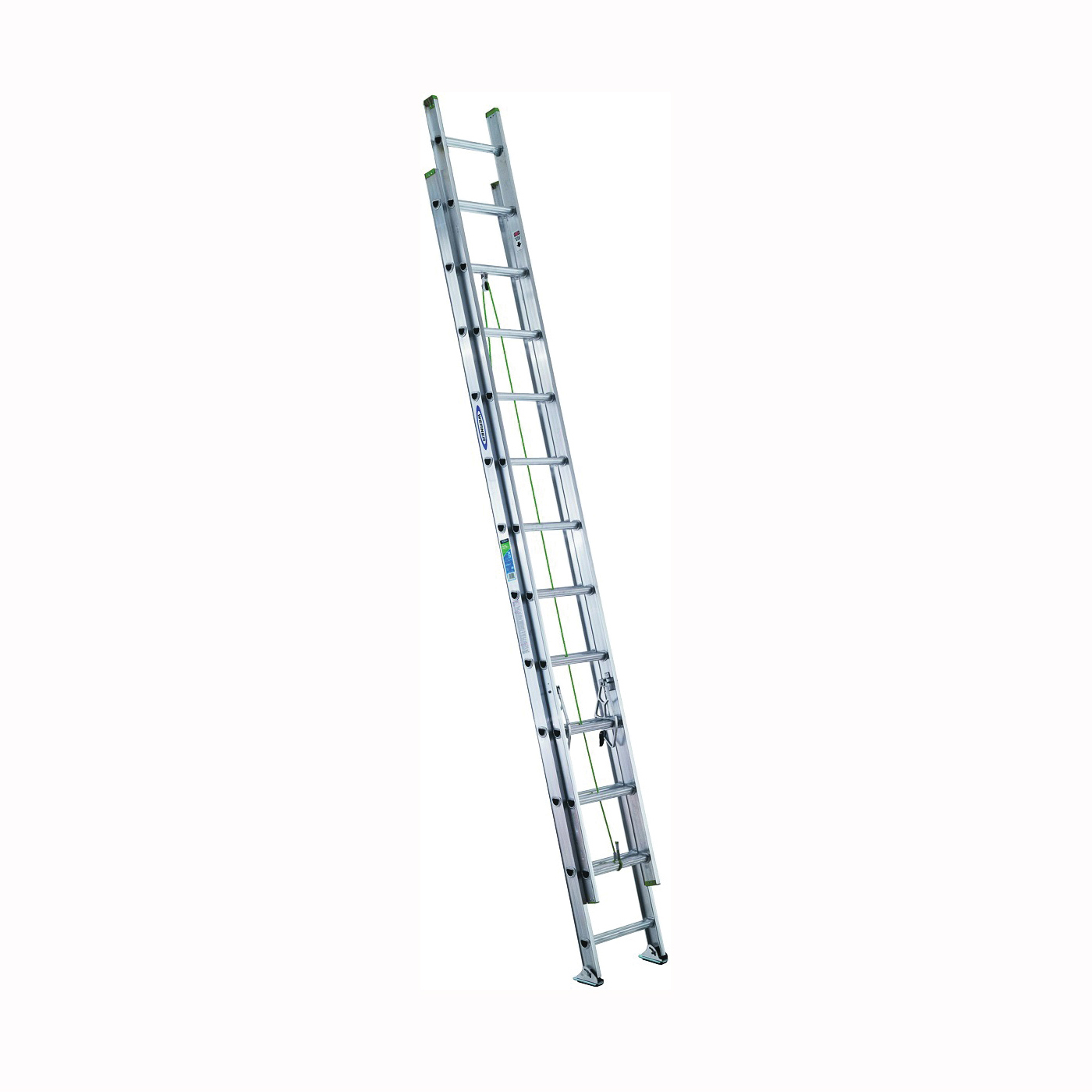 WERNER D1240-2  40 ft. Extension Ladder, 37 ft. Reach, 225 lb, Aluminum