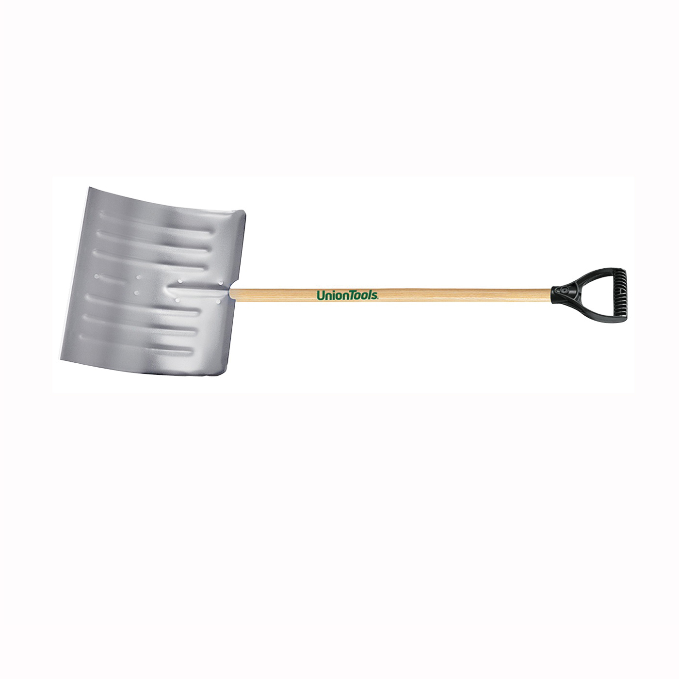 UnionTools 1640400 Snow Shovel, 18 in W Blade, 14-1/2 in L Blade, Aluminum Blade, Wood Handle, 51 in OAL - 1