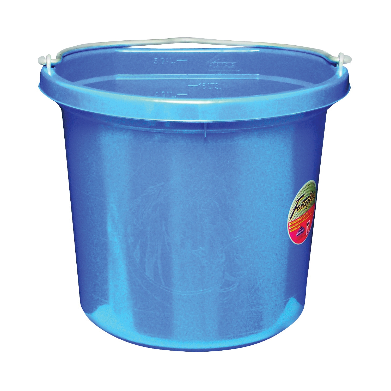 FB-120 FB-120BL Bucket, 20 qt Volume, Rubber/Polyethylene, Blue