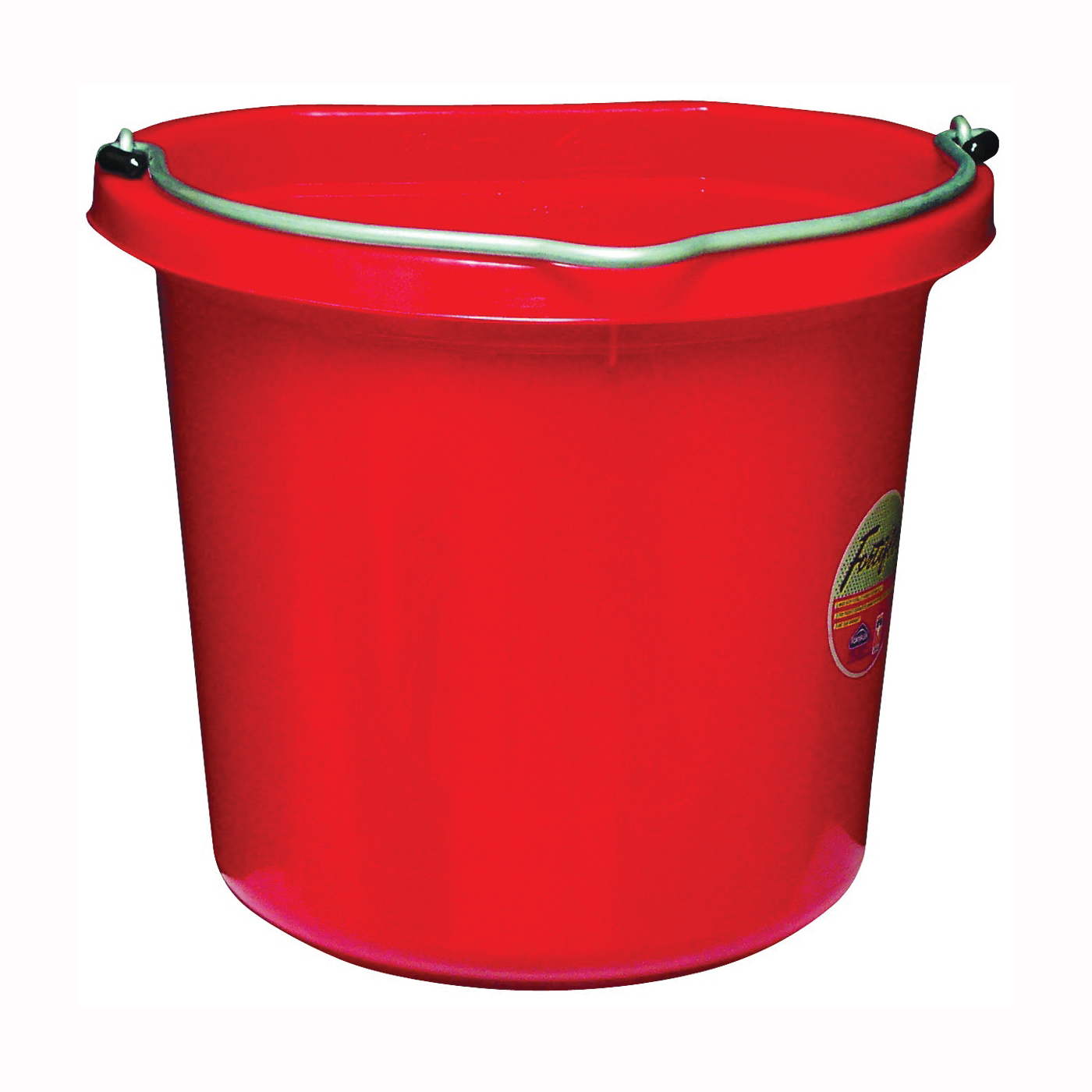 FB-120 FB-120R Bucket, 20 qt Volume, Rubber/Polyethylene, Red