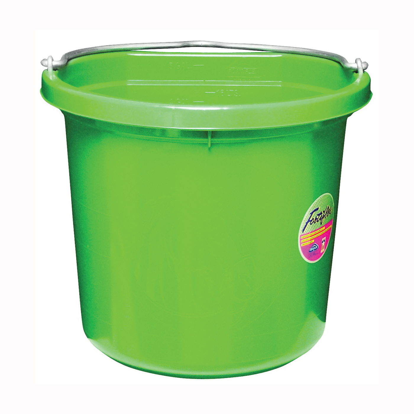 FB-120 FB-120GR Bucket, 20 qt Volume, Rubber/Polyethylene, Green