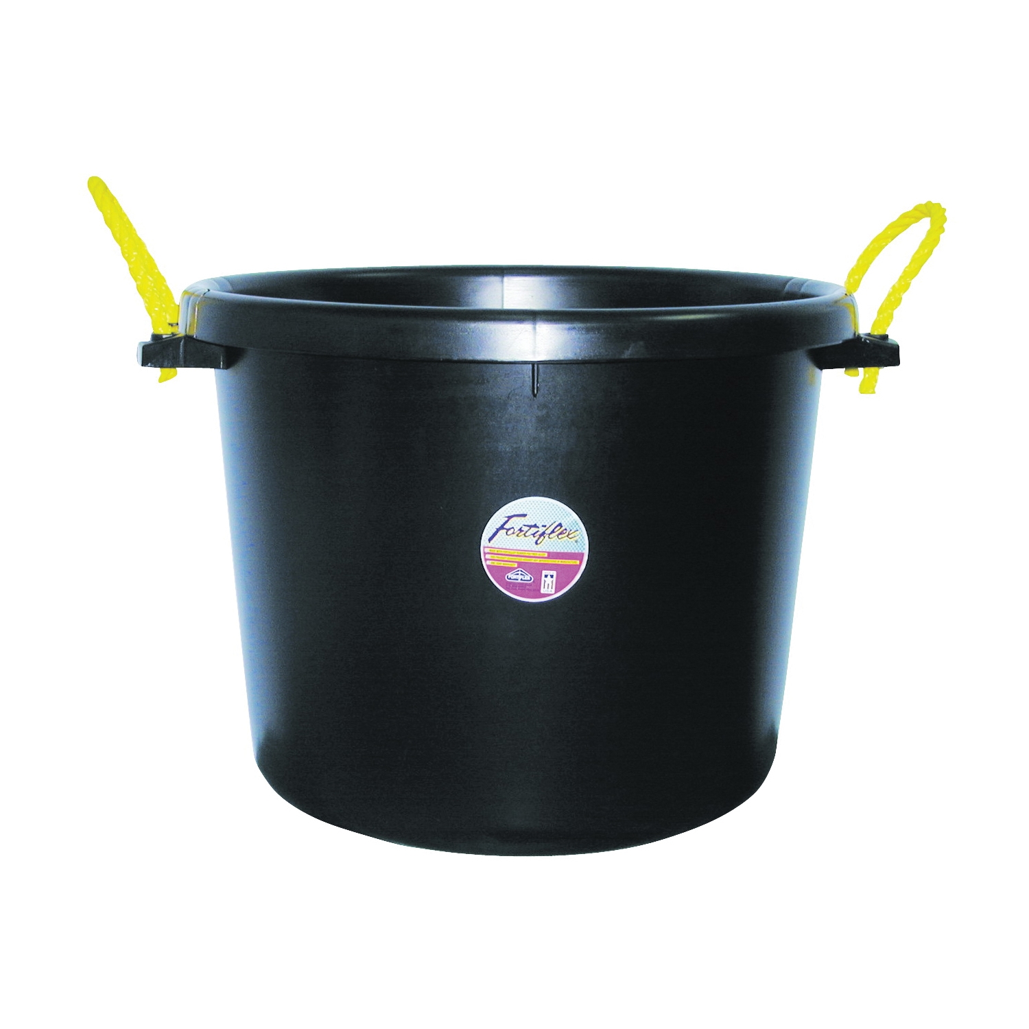 MB-70BX Barn Bucket, 70 qt Volume, Polyethylene/Rubber, Black