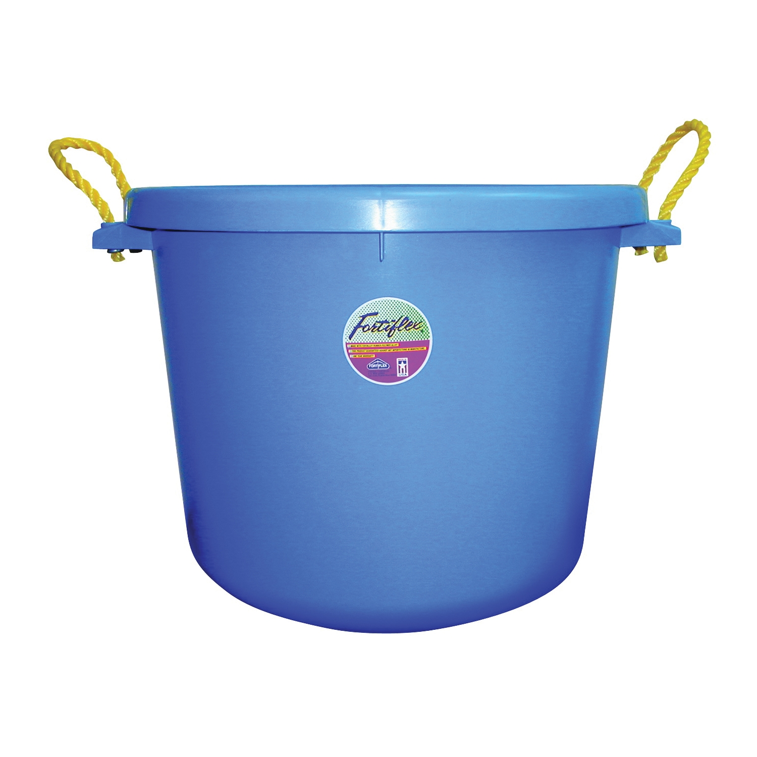 MB-70BL Barn Bucket, 70 qt Volume, Polyethylene/Rubber, Blue