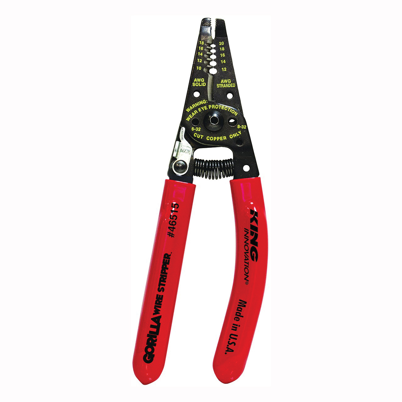 46515 Wire Stripper, 10 to 20 AWG Stripping, 6 in OAL, Ergonomic Handle