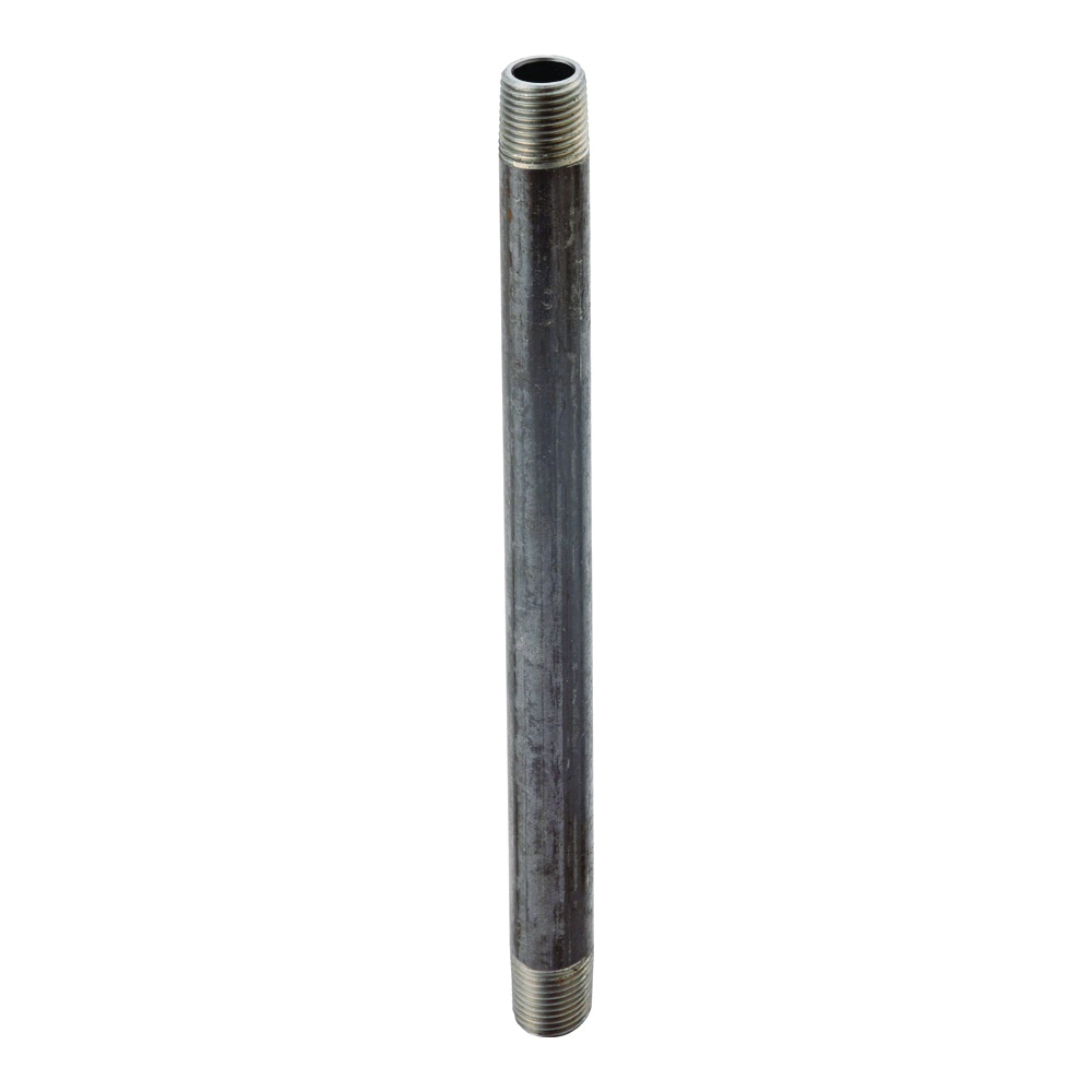 Prosource 11/4X12B Pipe Nipple, 1-1/4 in, Male, Steel, SCH 40 Schedule, 12 in L