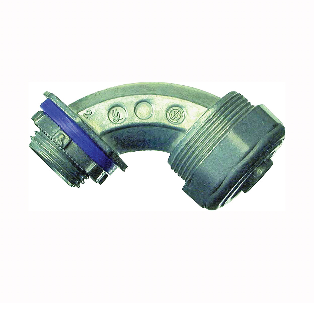 16907B Conduit Elbow, 90 deg Angle, 3/4 in Compression, Zinc