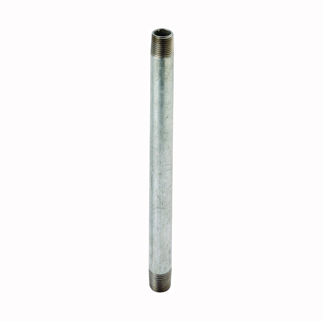 11/4X9G Pipe Nipple, 1-1/4 in, Threaded, Steel, 9 in L