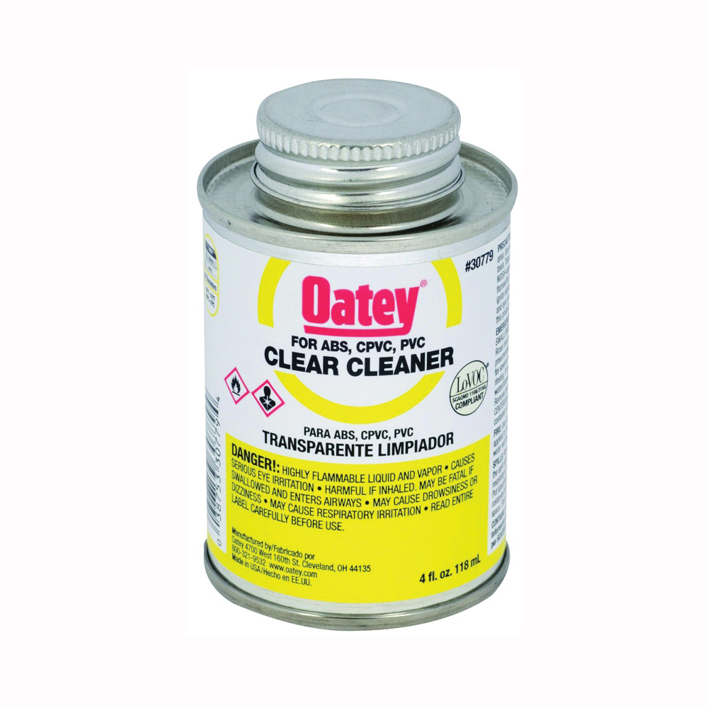 Oatey 30779 All-Purpose Pipe Cleaner, Liquid, Clear, 4 oz Can - 1