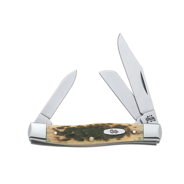 CASE 00079 Folding Pocket Knife, 2.57 in Clip, 1.88 in Sheep Foot, 1.76 in Pen L Blade, Chrome Vanadium Steel Blade