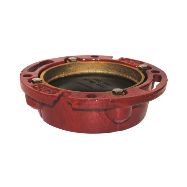 42256 Closet Flange, 4 in Connection, Cast Iron, Red