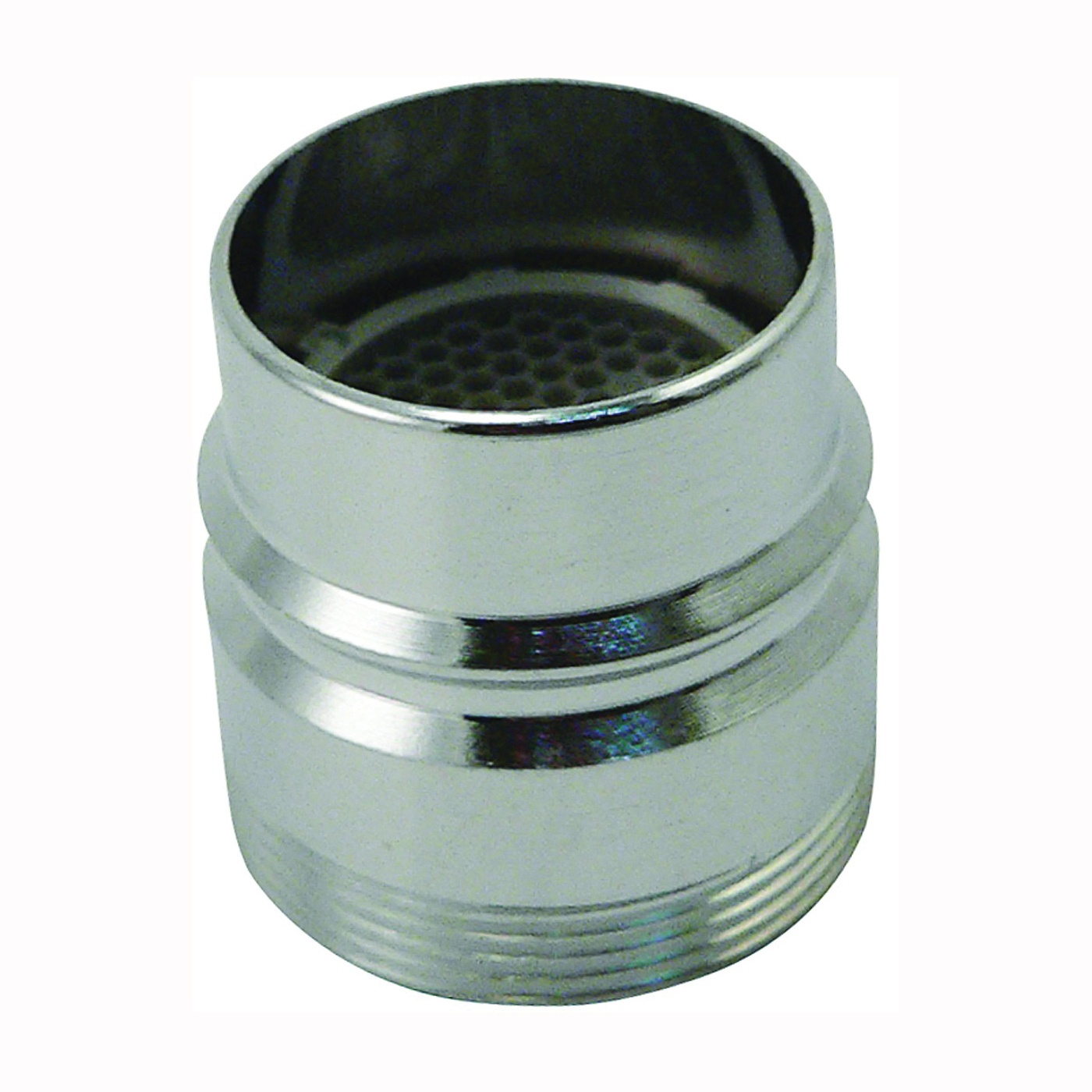 PP28003 Faucet Aerator Adapter, 15/16-27 x 55/64 in in, Male/Female, Brass, Chrome Plated