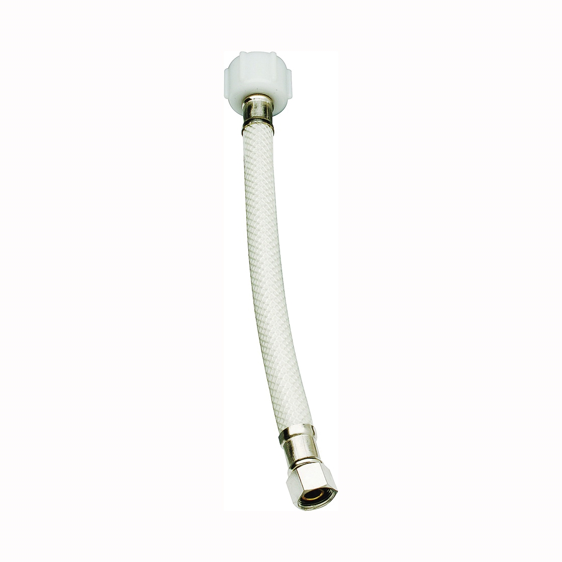 EZ Series PP23871 Toilet Supply Tube, 3/8 in Inlet, Compression Inlet, 7/8 in Outlet, Ballcock Outlet, 12 in L
