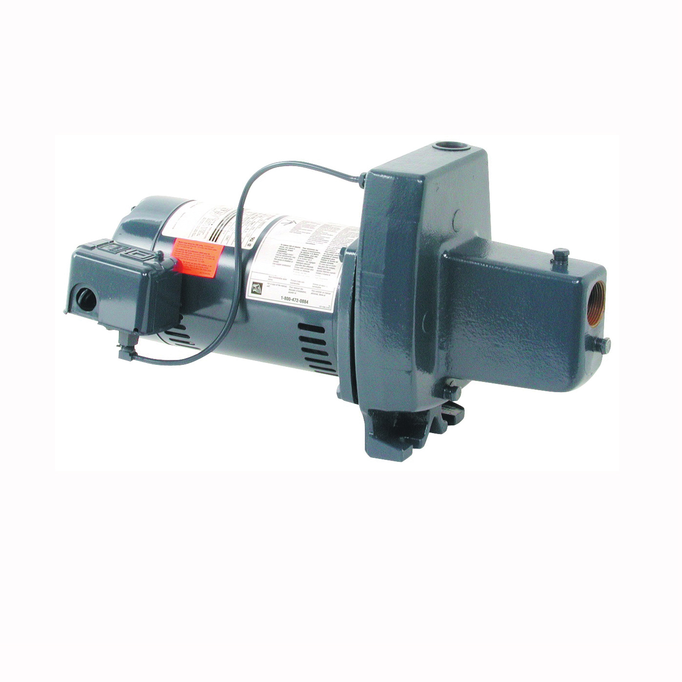FSNCH-L Jet Pump, 9.9/4.95 A, 115/230 V, 0.5 hp, 1-1/4 in Suction, 1 in Discharge Connection, Iron