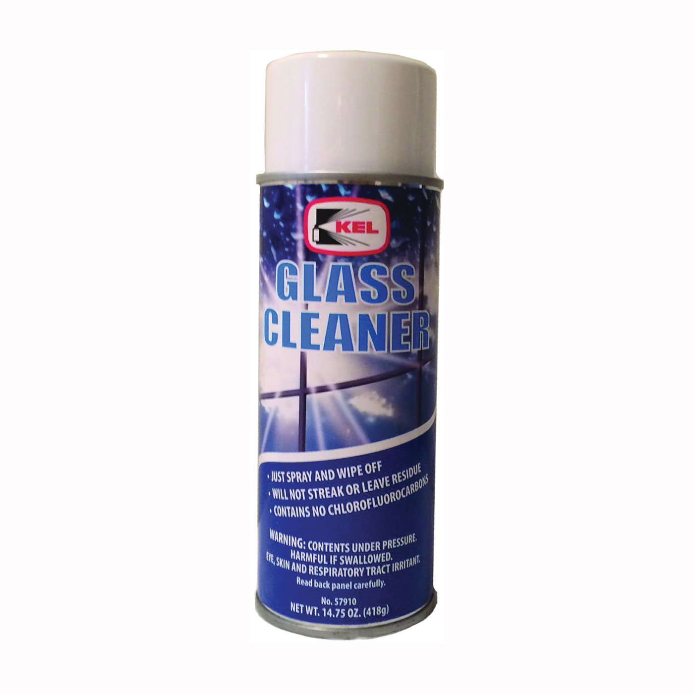 57910 Glass Cleaner, 14.75 oz, Can, Solvent, Clear