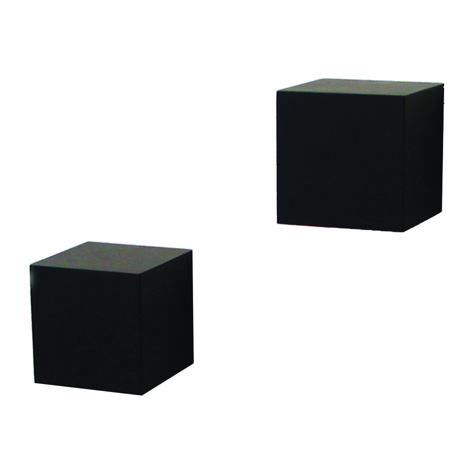 Knape & Vogt 0129-5BK2 Wall Cube Shelf Kit, 25 lb Capacity, 2-Cube, 5 in OAW, 5 in OAH, Black - 1