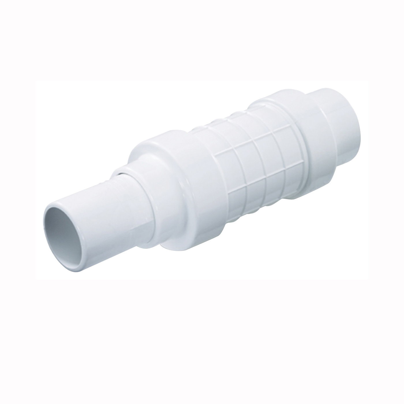 NDS Quik-Fix QF-0750 Pipe Repair Coupling, 3/4 in, Socket x Spigot, White, SCH 40 Schedule, 150 psi Pressure