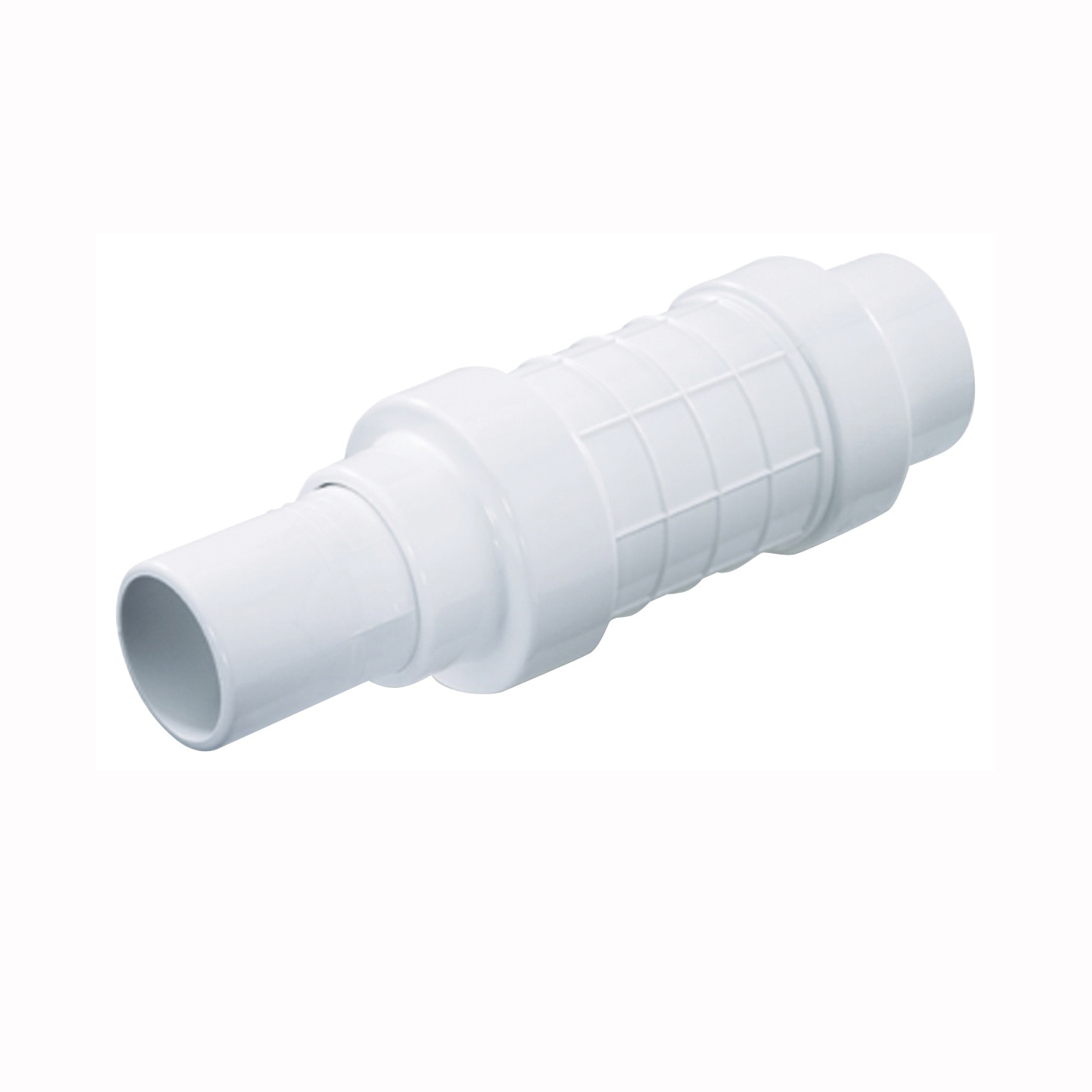 NDS Quik-Fix QF-1500 Pipe Repair Coupling, 1-1/2 in, Socket x Spigot, White, SCH 40 Schedule, 150 psi Pressure