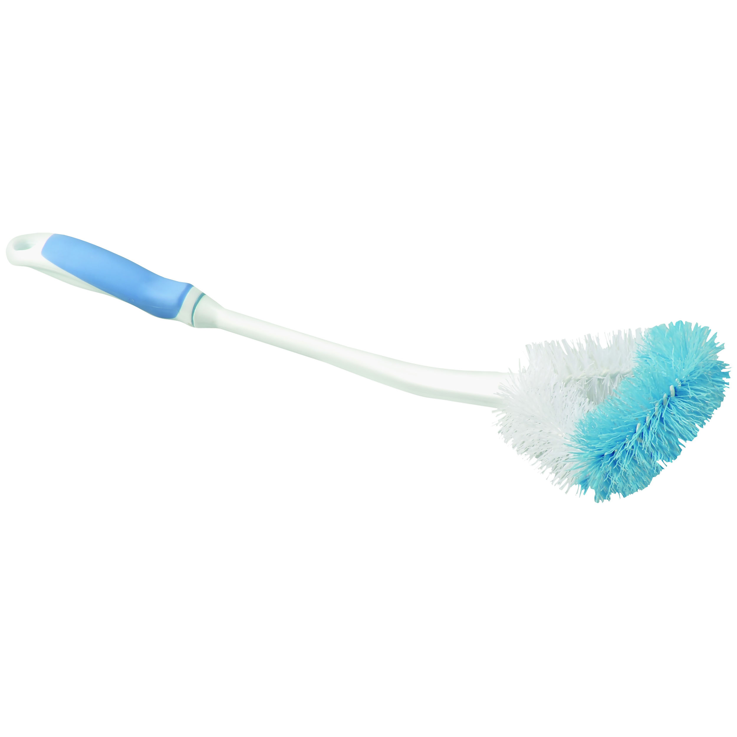 YB8126 Toilet Bowl Brush, 2 in L Trim, PP/PVC Bristle, Blue/White Bristle, 4-3/4 in W Brush