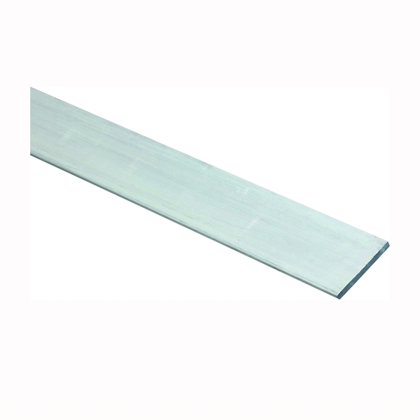 4200BC Series N247-106 Flat Bar, 1-1/2 in W, 48 in L, 1/8 in Thick, Aluminum, Mill