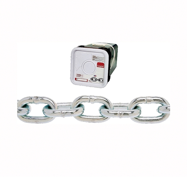 Campbell 014-3326 Proof Coil Chain, 3/16 in, 150 ft L, 30 Grade, Steel, Zinc - 2