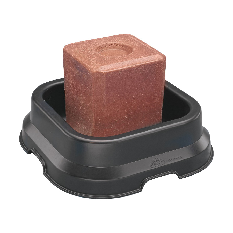 SBP-10 Block Pan, 50 lb Capacity, Polyethylene/Rubber, Black