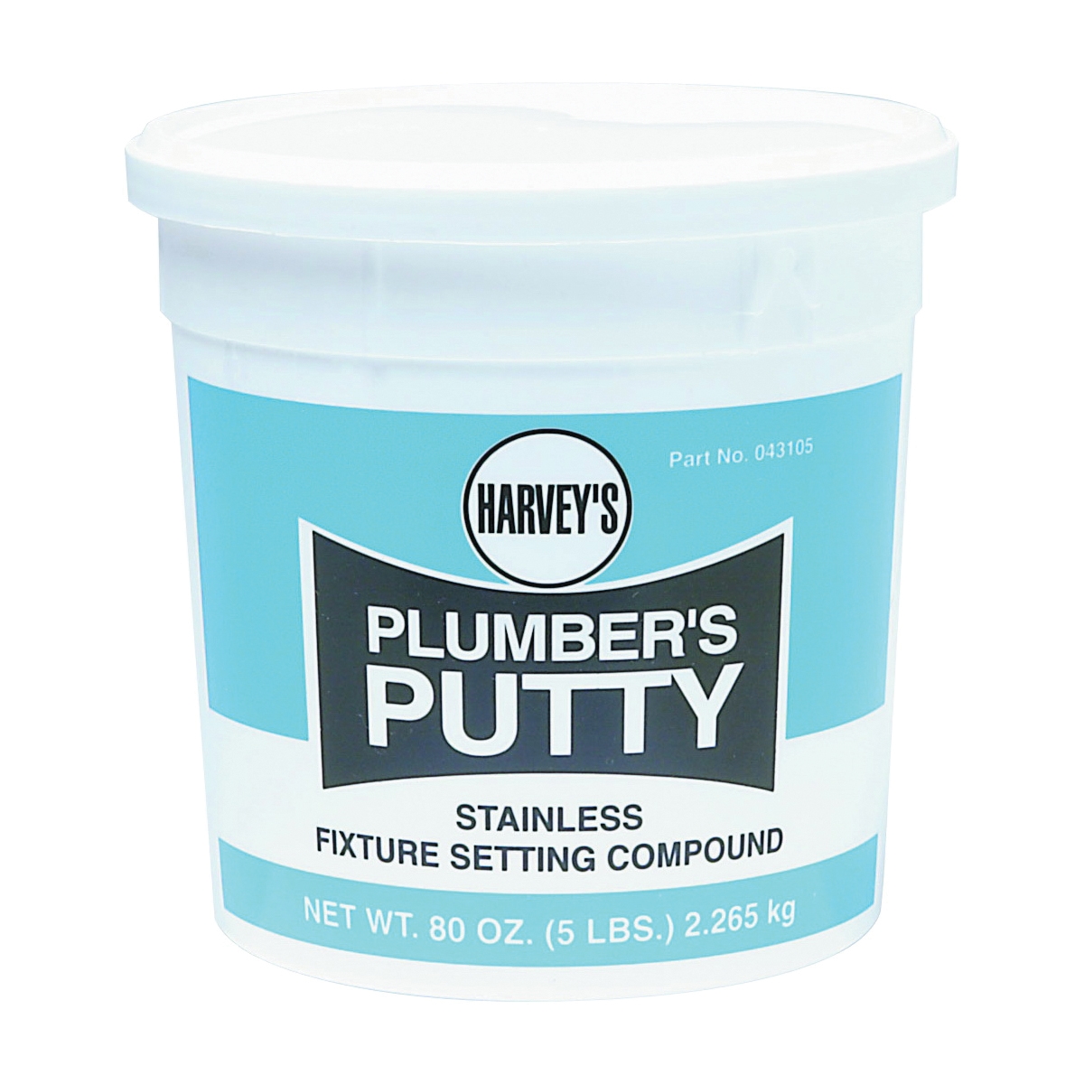 043105 Plumbers Putty, Solid, Off-White, 5 lb Cup