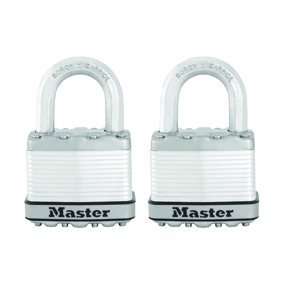 Master Lock Magnum M5XT Keyed Padlock, Alike Key, 3/8 in Dia Shackle, 1 in H Shackle, Stainless Steel Body, Zinc - 1