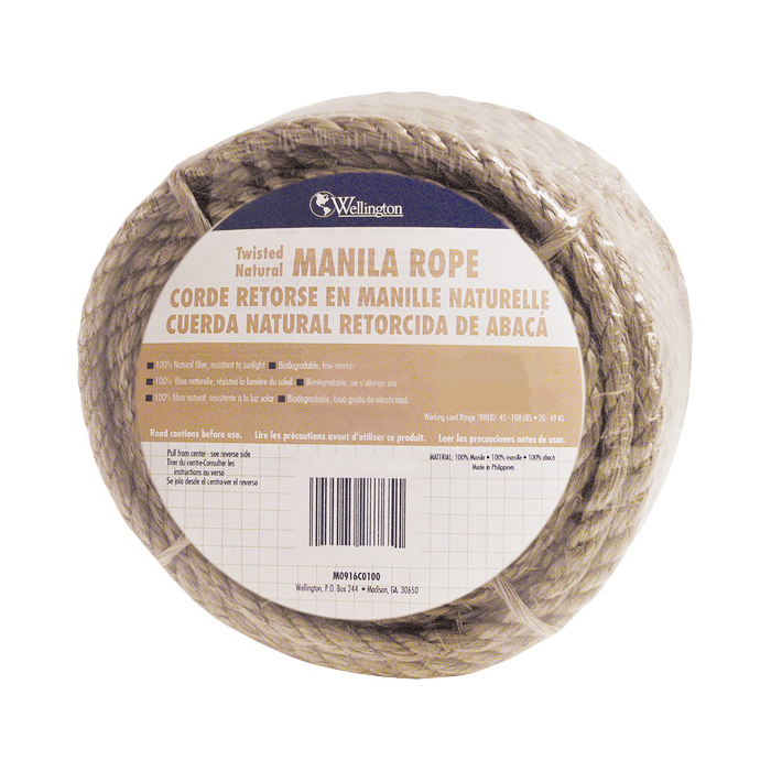 Ben-Mor | Twisted Rope - Sisal - Natural - 100-Ft X 1/4-In | Rona