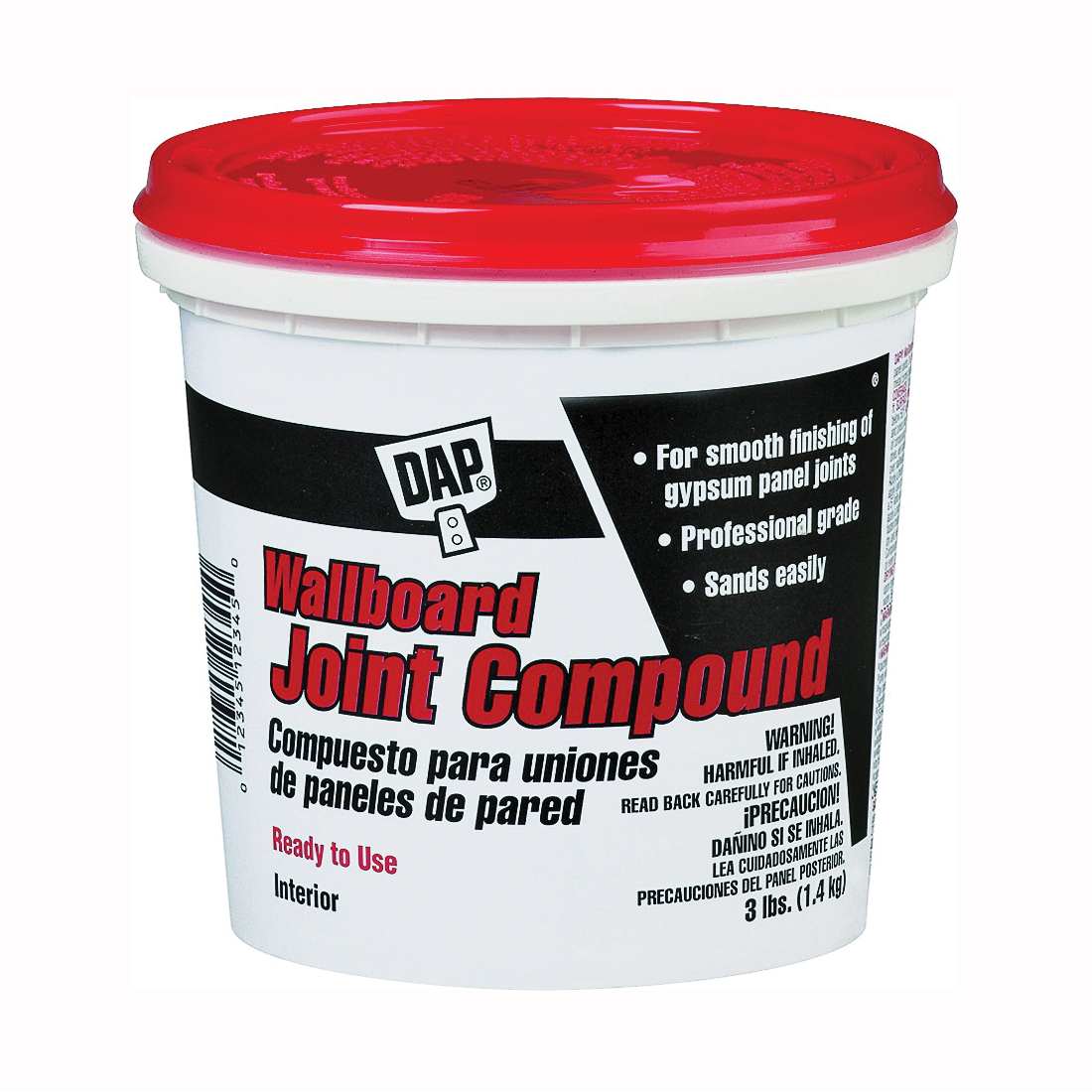 10100 Joint Compound, Paste, Off-White, 3 lb