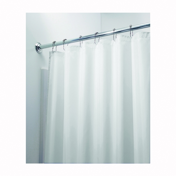 iDESIGN 14652 Shower Curtain/Liner, 72 in L, 72 in W, Polyester, White - 2