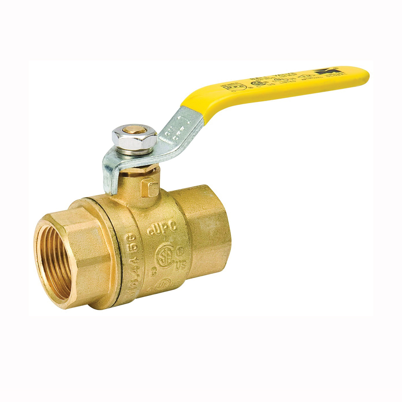 107-821NL Ball Valve, 1/4 in Connection, FPT x FPT, 600/150 psi Pressure, Manual Actuator, Brass Body