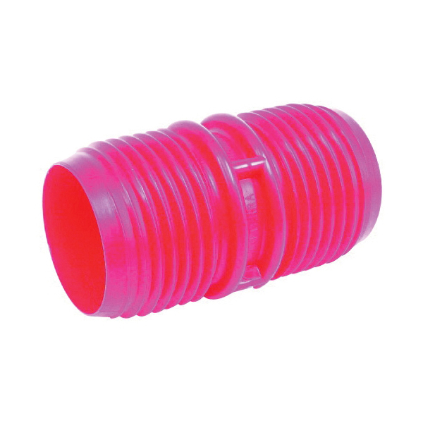 RV-380B Hose Coupler, 3 in ID, Male Thread, Plastic, Red