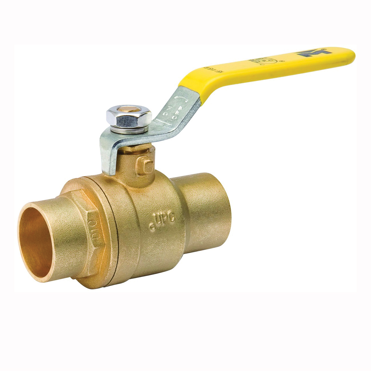 107-846NL Ball Valve, 1-1/4 in Connection, Compression, 600/150 psi Pressure, Manual Actuator, Brass Body
