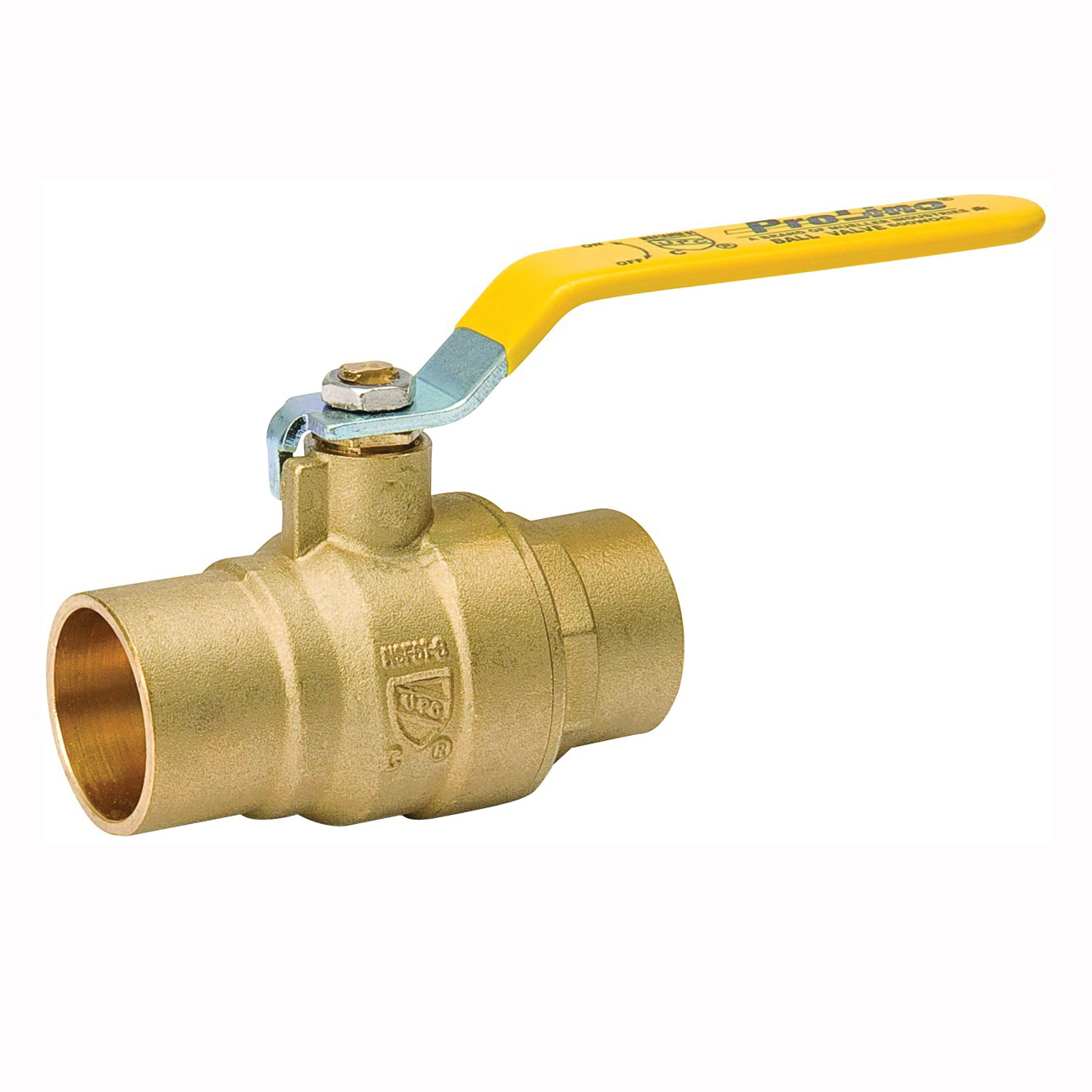 107-856NL Ball Valve, 1-1/4 in Connection, Compression, 600/125 psi Pressure, Manual Actuator, Brass Body