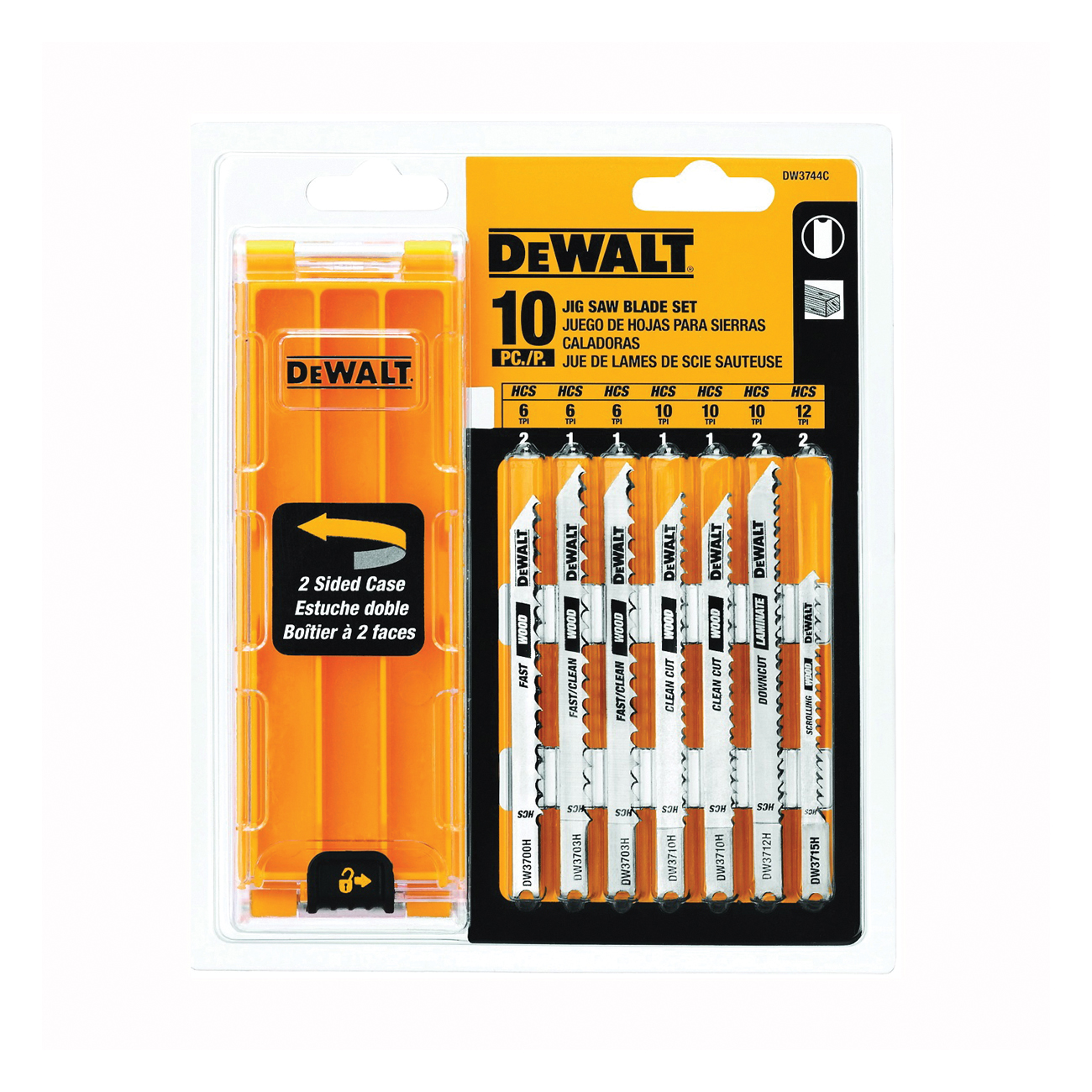 DeWALT DW3744C Jig Saw Blade Kit, 10-Piece, HCS
