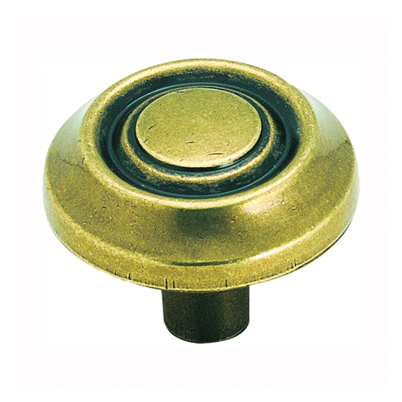BP3423BB Cabinet Knob, 1 in Projection, Zinc, Burnished Brass
