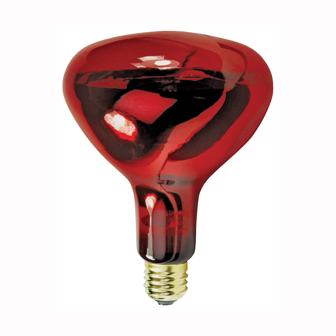 250R40/10 Incandescent Lamp, 250 W, R40 Lamp, Medium E26 Lamp Base, Red Lamp, 2000 hr Average Life