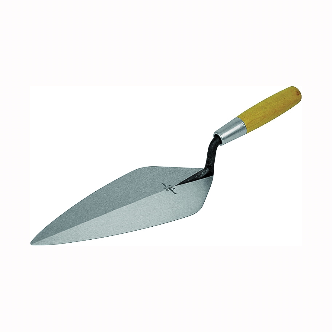 33 11.5 Brick Trowel, 11-1/2 in L Blade, 5 in W Blade, Steel Blade, Wood Handle