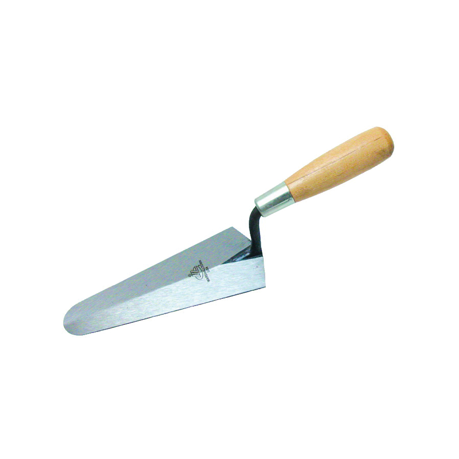 48 Gauging Trowel, 7 in L Blade, 3-3/8 in W Blade, HCS Blade, Wood Handle