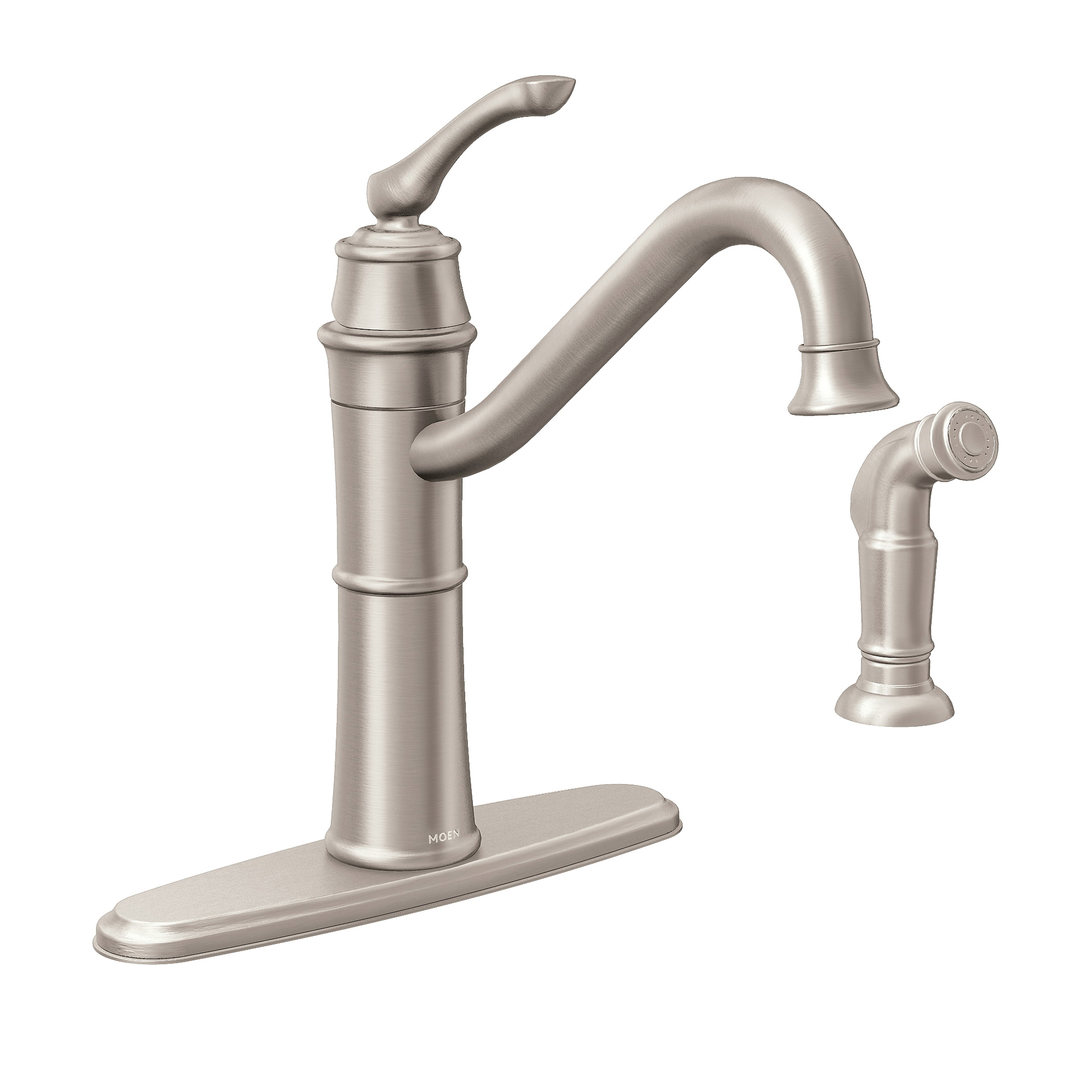 Wetherly Series 87999SRS Kitchen Faucet, 1.5 gpm, 1-Faucet Handle, Stainless Steel, Stainless Steel, Deck Mounting