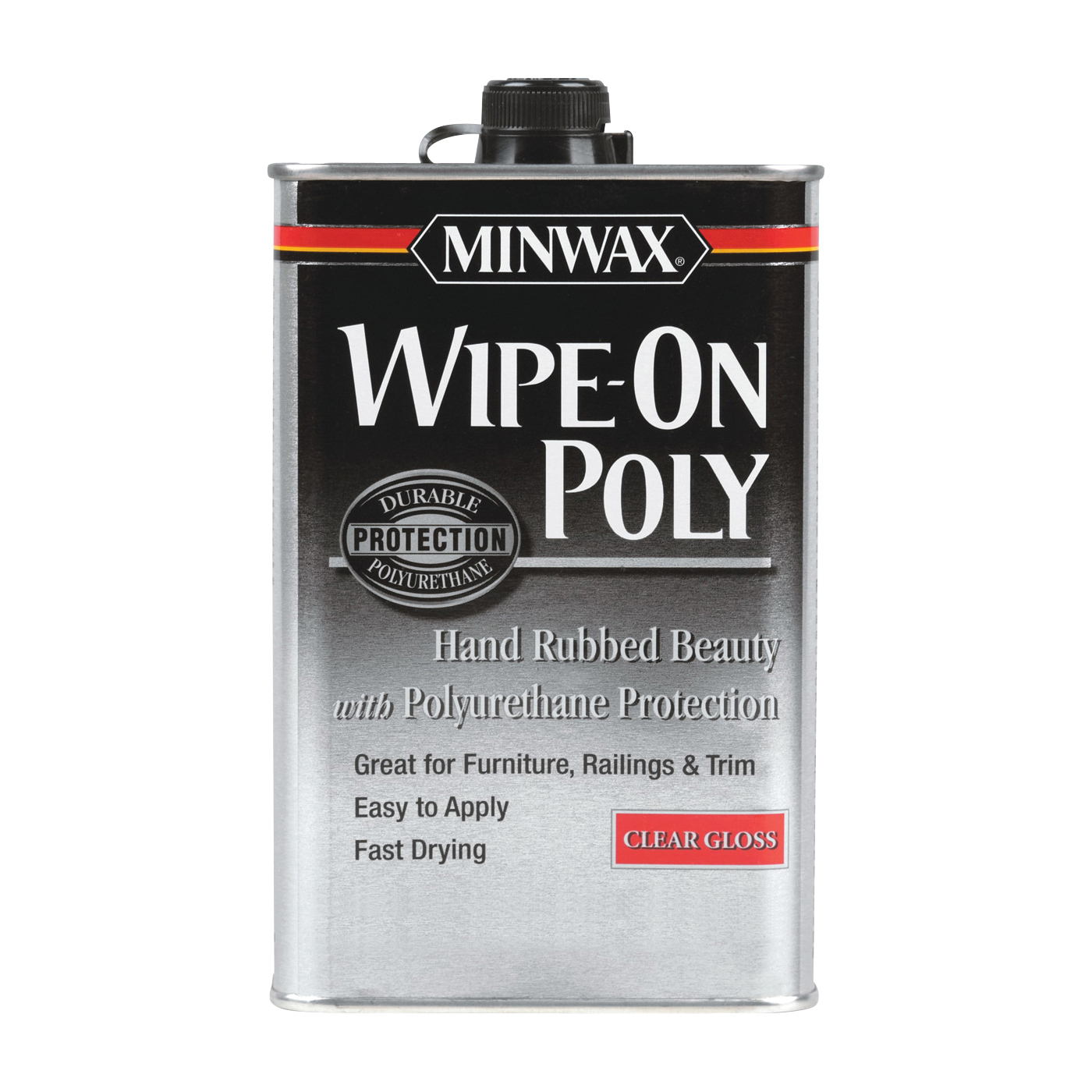 Minwax 60900000 Polyurethane, Gloss, Liquid, Clear, 1 qt, Can - 1