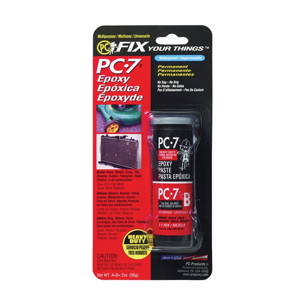 PC-7 027776 Epoxy Adhesive, Gray, Paste, 2 oz Pack