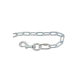 A20321 Pet Tie-Out Chain, Double Loop, Swivel Snap End, 15 ft L Belt/Cable, For: Large Dogs Up to 85 lb