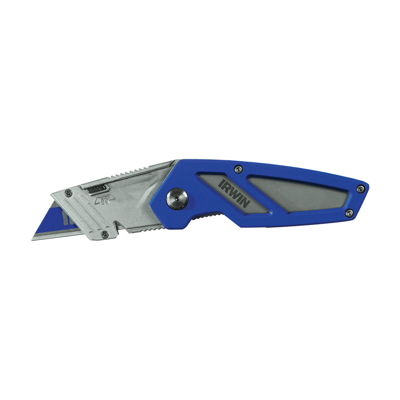 FK100 Utility Knife, 2-1/2 in L Blade, Bi-Metal Blade, Straight Handle, Blue Handle