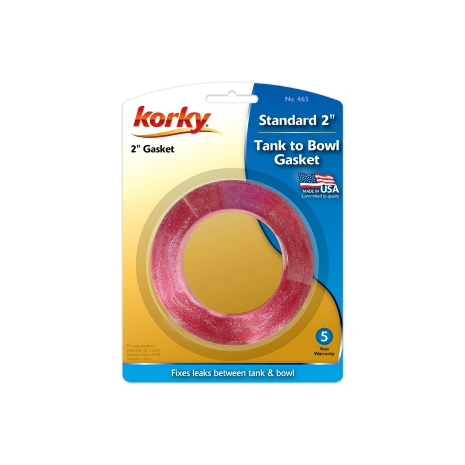 463BP Tank-to-Bowl Gasket, 2-1/8 in ID x 3-1/2 in OD Dia, Sponge Rubber, Red, For: 2 in 2-Piece Toilet Tanks